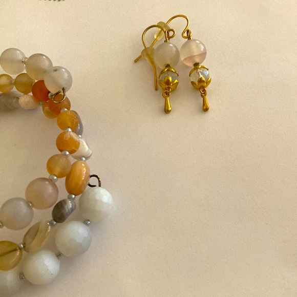 Agate bracelet& earring set - Picture 1 of 12